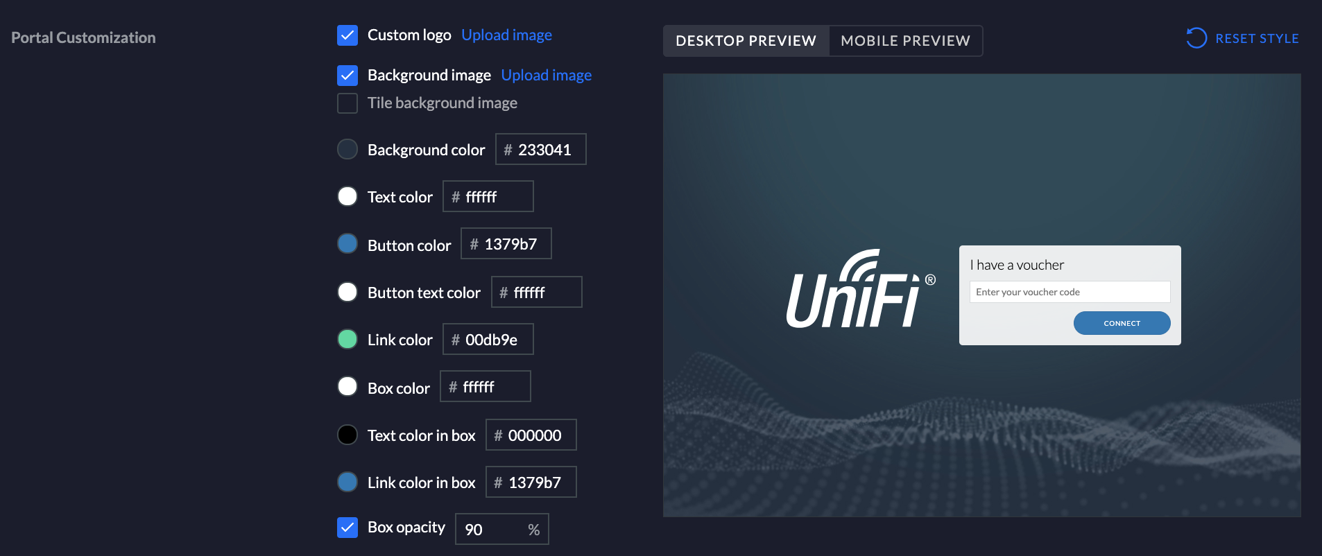 UniFi Controller - WiFi Hotspot Portal Customization