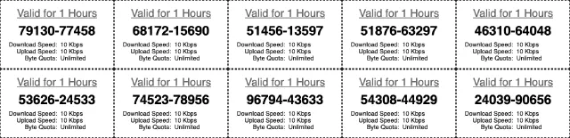 UniFi Hotspot - Hotspot Manager - Print Vouchers