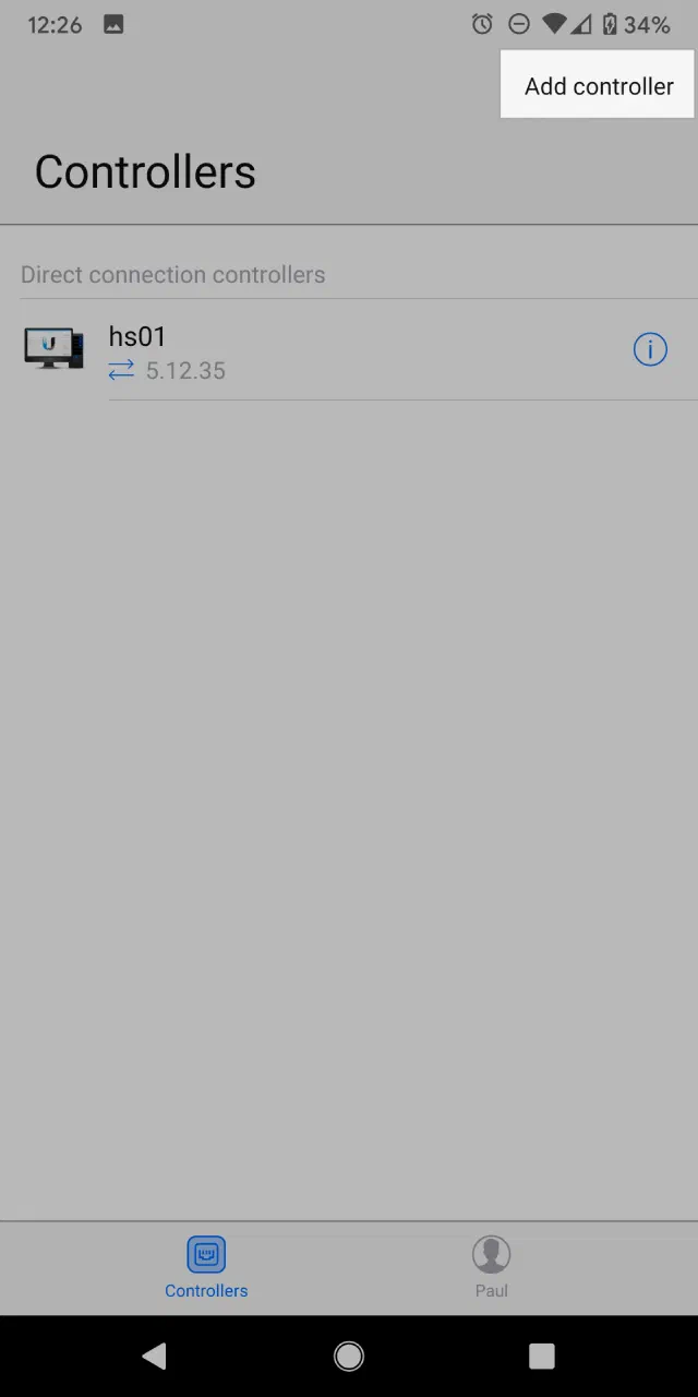 UniFi Mobile App - Controller