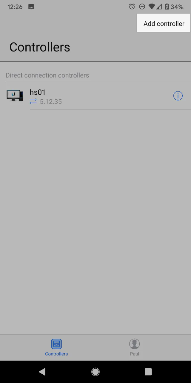 UniFi Mobile App - Controller