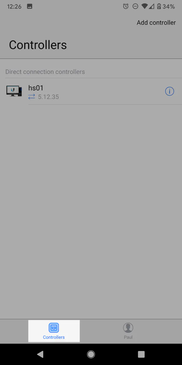 UniFi Mobile App - Controller Mode