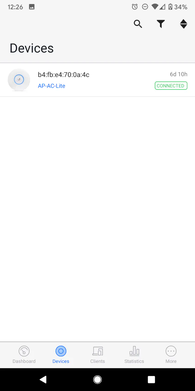 UniFi Mobile App – Devices